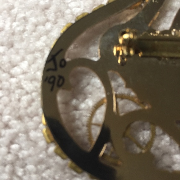 Vintage G Duchin Redesigned Singed Sleigh Pin - Picture 5 of 5